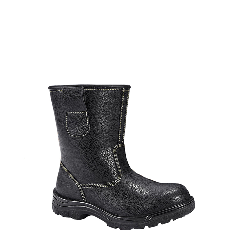 10 inch Oilfield Safety Leather Boots with Steel Toe and Midsole