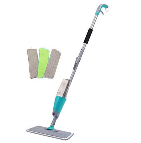 Spray Floor Mop Kit with 3 Reusable Microfiber Pads