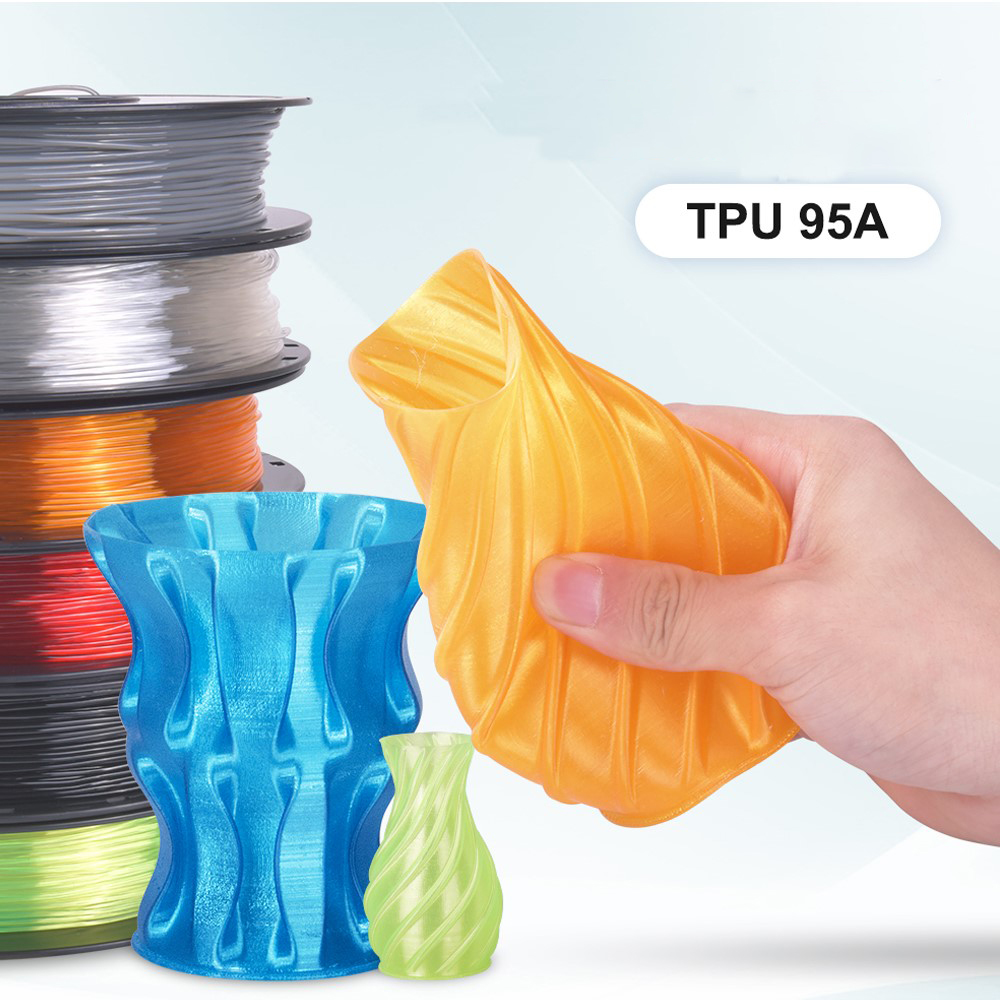 Flexible 95A 1.75mm TPU filament for 3D printing Soft Material