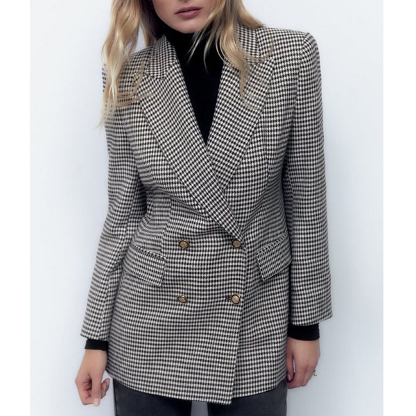 Custom oversized Nylon Plaid Coat for Women