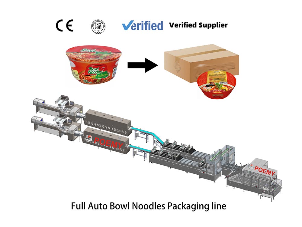 Automatic Bowl instant noodle packaging line