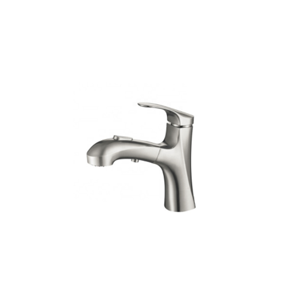Awọn deki ti Zinc Alloy Multifunctional ti a gbe iho kan jade fa awọn faucets baluwe Basin Faucets pẹlu ibon sokiri