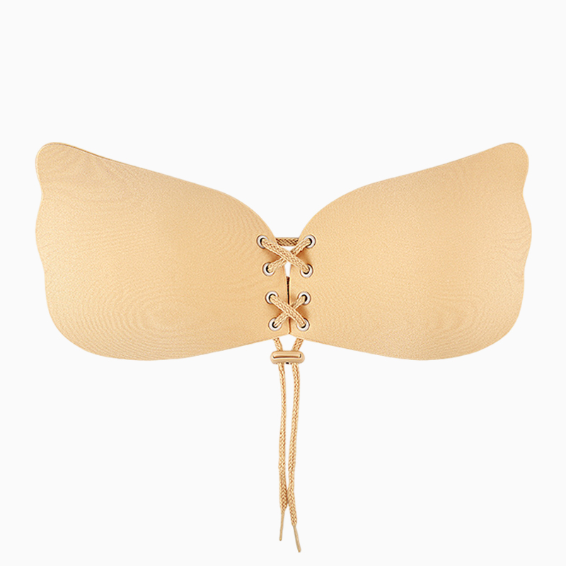 FABRIC WING DRAWSTRING STRAPLESS SELF ADHESIVE INVISIBLE BRA