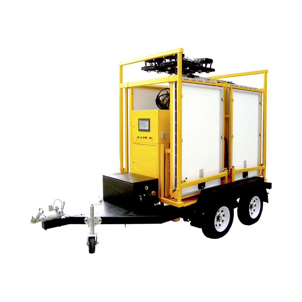 Solar Light Emergency Mobile Lighting Tower mat Trailer a Silent Running SLT-600