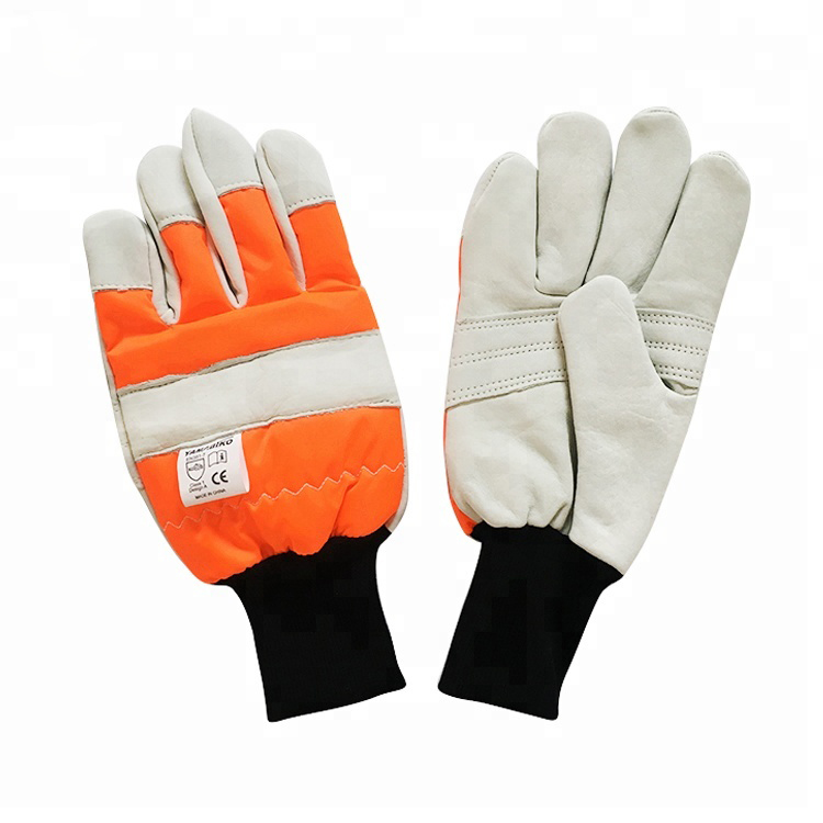 nantong factory wholesale en388 en381 left handed protection chainsaw gloves for stihl chainsaw