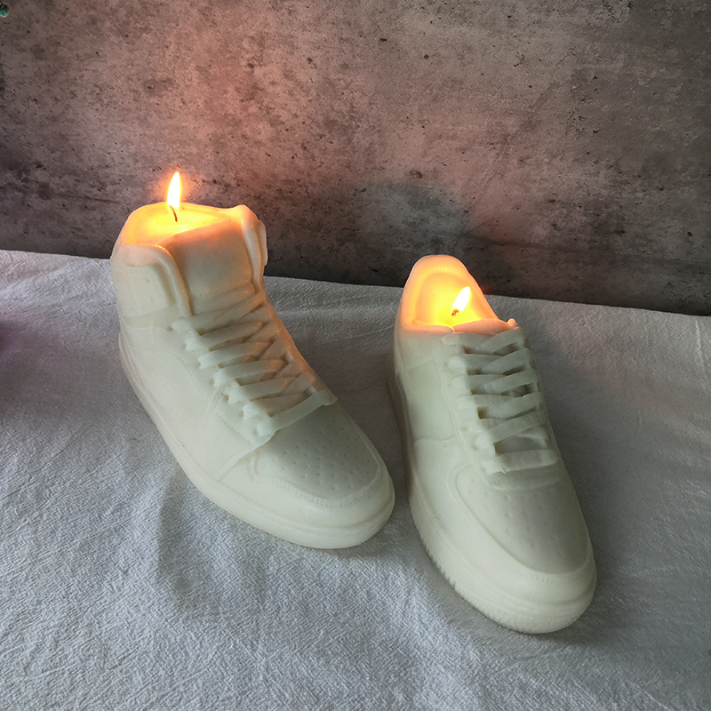 J51 hot selling Custom Handmade Gift Creative candle Natural Soy Wax fashion luxury Large size Air Sneaker Shoe Aroma Candles