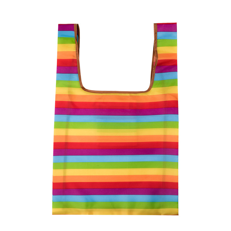 100% RPET Waterproof Tela nga Gihimo nga Grocery Bag, Foldable Reusable Shopper Tote Bag