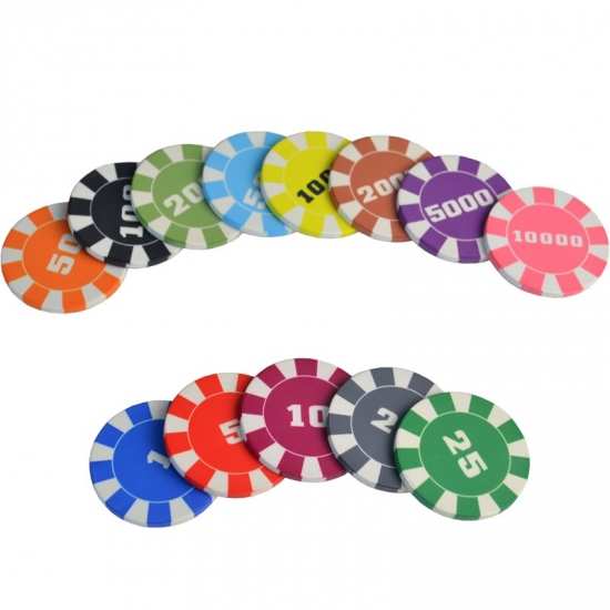 Standard Sublimation Printing Ceramic Poker Chips