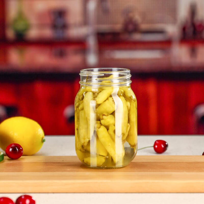 500ml Wide Mouth Metal Screw Cap Mason Glass Pickle Jar