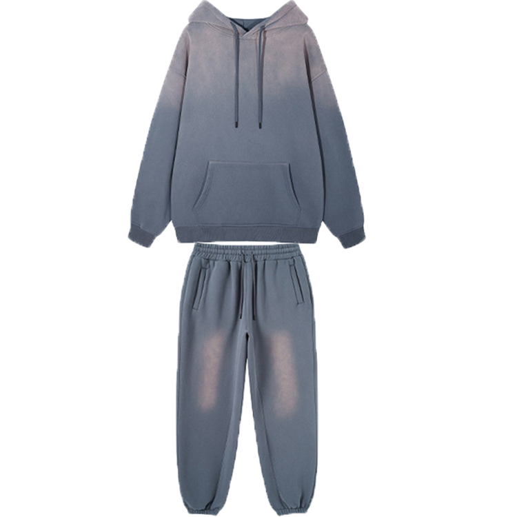 Wholesale Supplier Fashion Printed Hoodies Customized Unisex GradientTracksuit