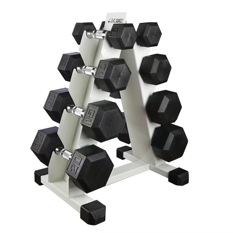 ෂඩාස්රාකාර රබර් Dumbbells චීනයේ නිෂ්පාදකයා