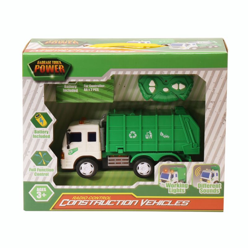 ODM Radio Control Sanitation truck Toys  1：18 with light & Sounds factory direct sale