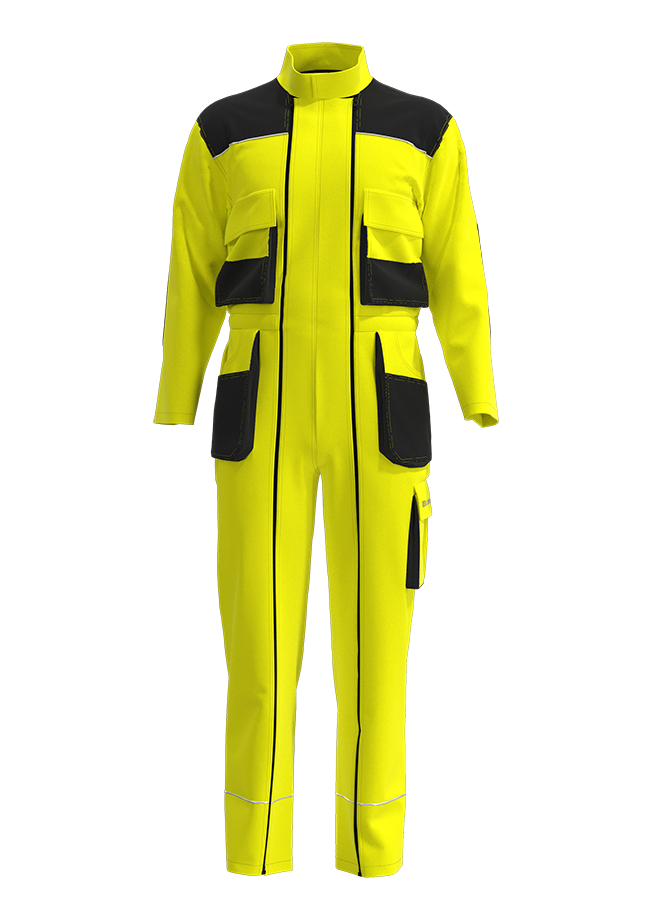 HI-VIS two zipper work overall for mens