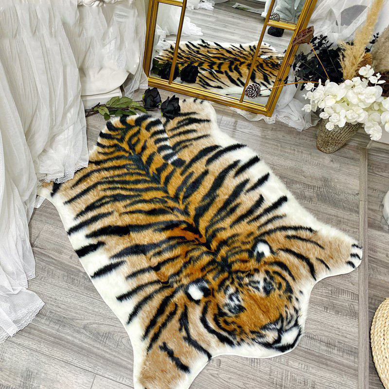 Antypoślizgowa imitacja sztucznej skóry dywany z futra sztuczny brązowy biały naturalny kształt ukryj krowy dywan do salonu sypialnia