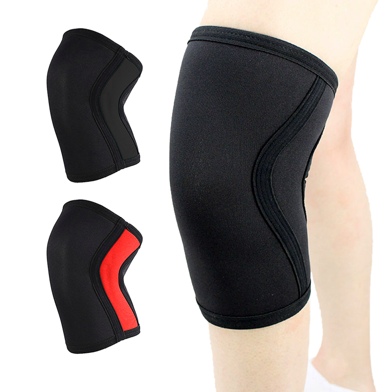 Lengan Dukungan Lutut, Kustom Neoprene Gym Jongkok Powerlifting Angkat Besi Kompresi 5mm 7mm Lengan Penopang Lutut