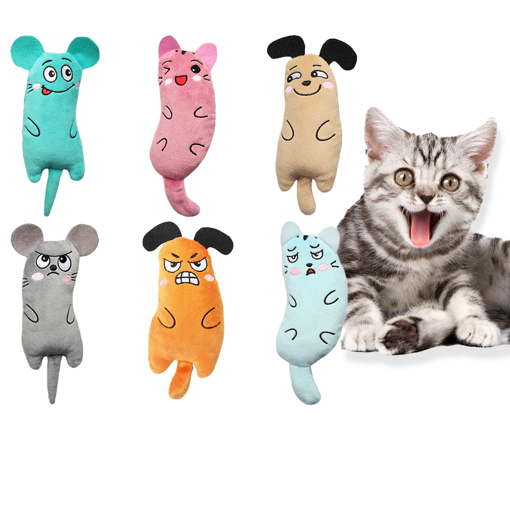 Mouse squeaks catnip refuses interactive cat dog plush toys